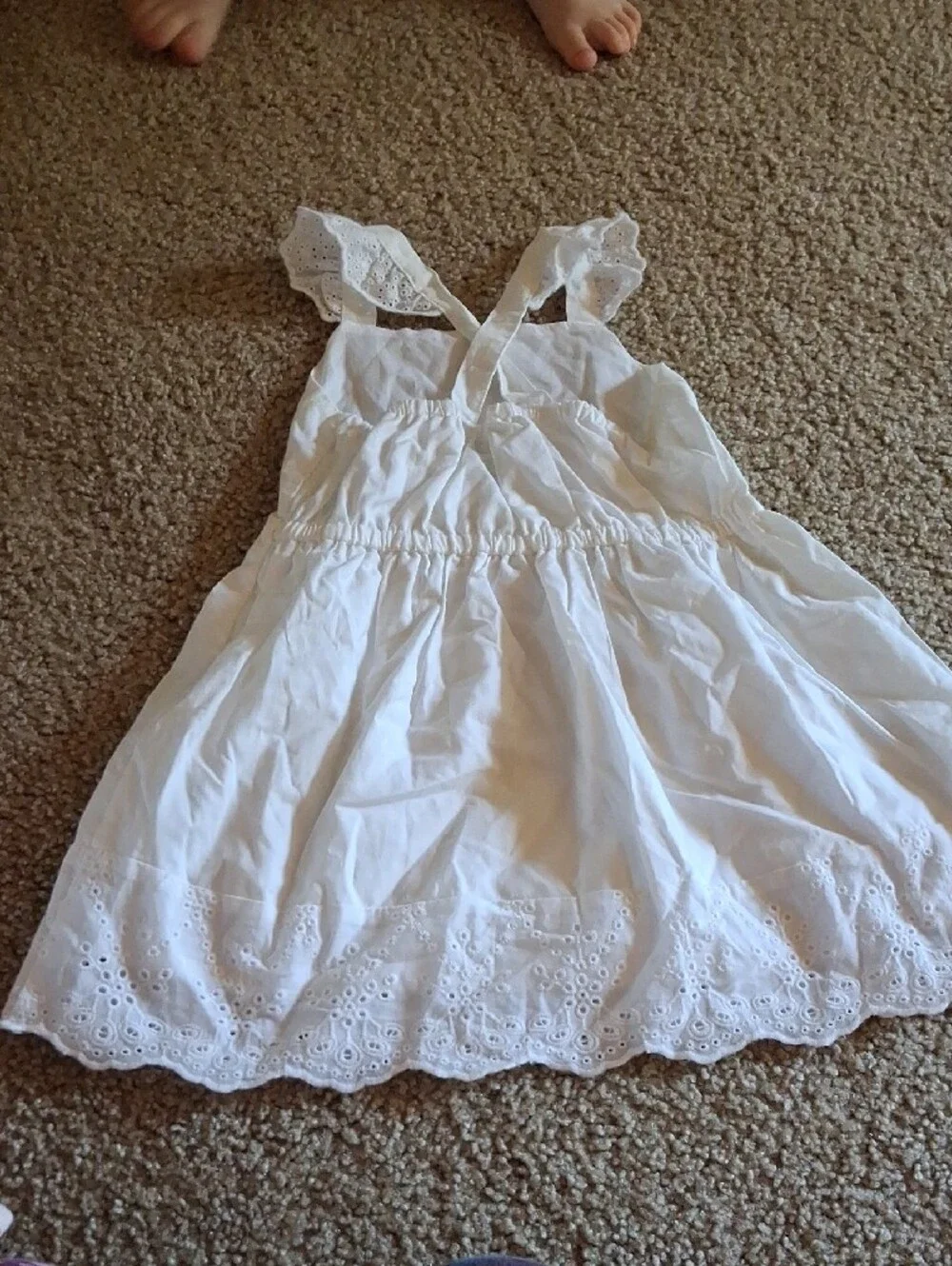 Carter's 2T Toddler Girls White Eyelet Cotton Sundress